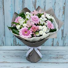 Букет цветов из:  Герберы, Альстромерии и Хризантемы в Плиево