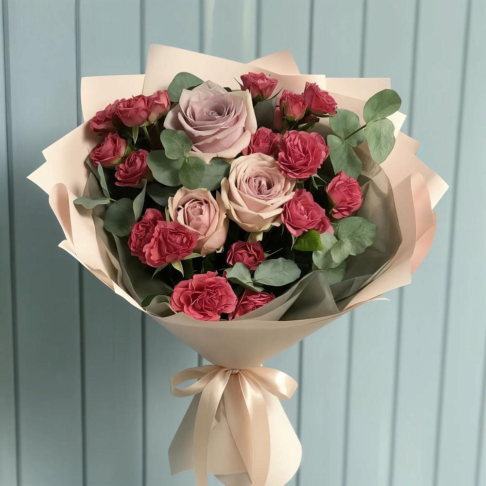 Букет цветов из: Гвоздики и Розы в Плиево
