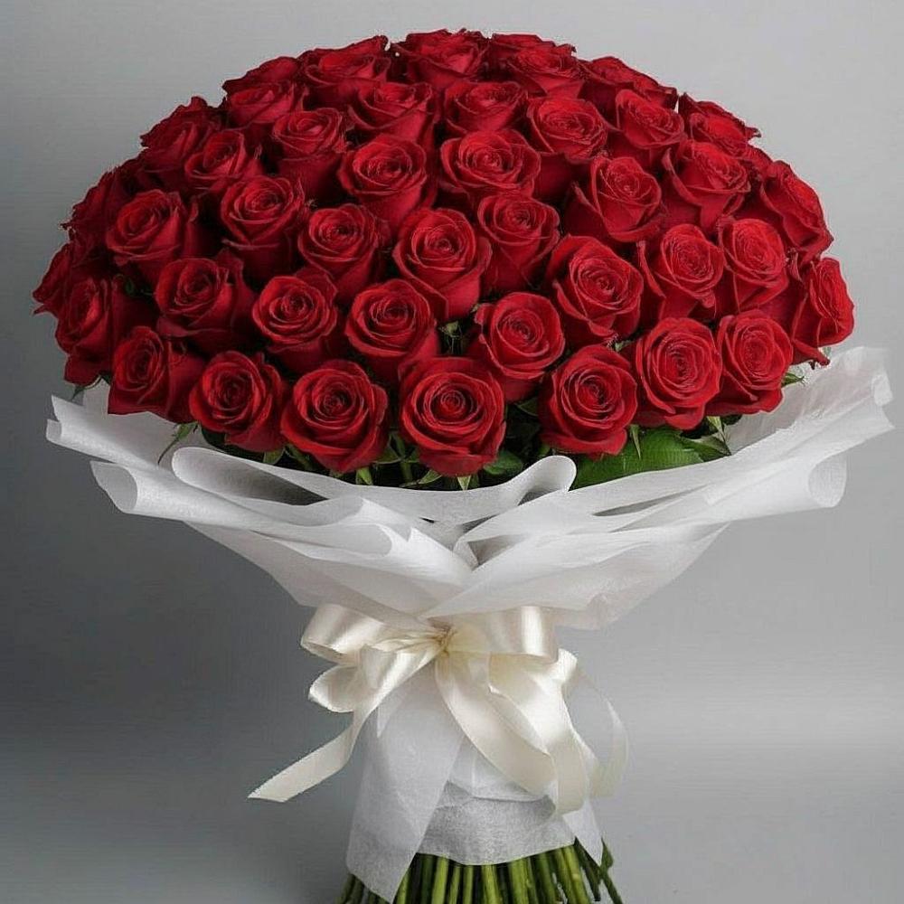 Букет 101 Красная роза Блэк Мэджик в Плиево