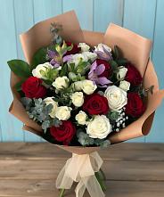 Букет цветов из:  Розы и Альстромерии #REPLACE_PRED# Плиево