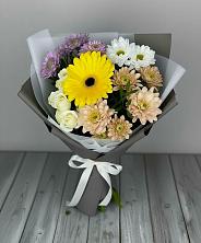 Букет цветов из:  Розы, Герберы и Хризантемы в Плиево