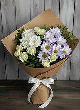 Букет цветов из:  Хризантемы и Розы в Плиево