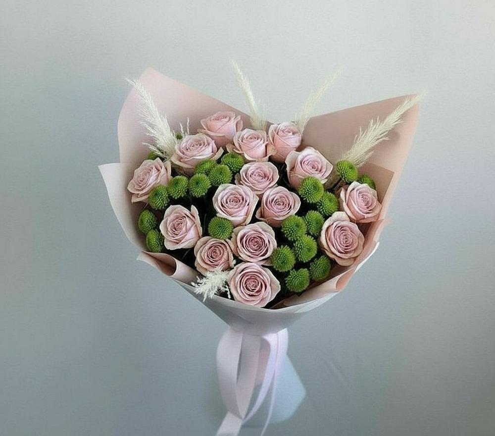 Букет цветов из: Розы и Хризантемы в Плиево