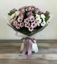 Букет цветов из:  Хризантемы и Розы в Плиево